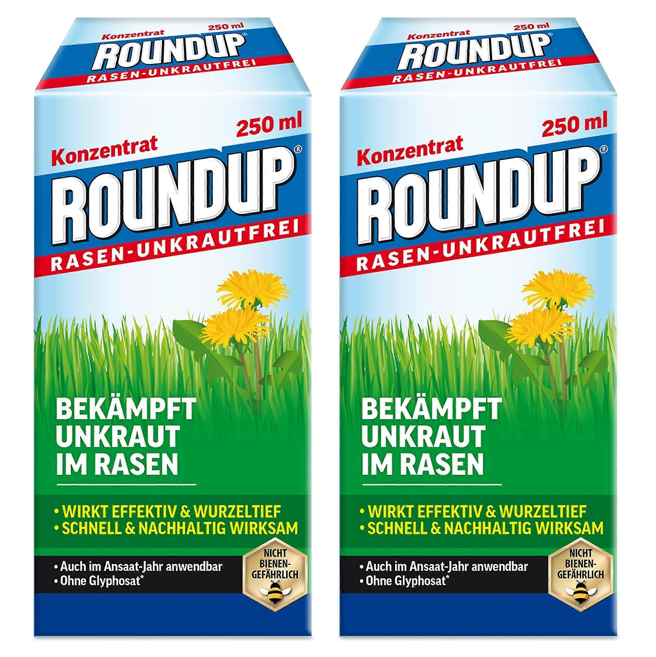 2 x ROUNDUP Rasen-Unkrautfrei Konzentrat, 250 ml