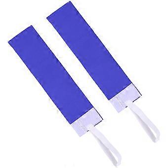 Blue Soccer Captain Armband Adjustable Football Player Band 2Pcs Nylon