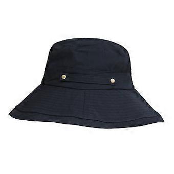 Cappello da sole da donna, modello pescatore, per protezione estiva e attività all'aperto, 1 pezzo, nero