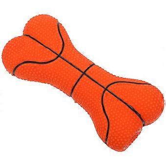 Latex chien Mâcher Jouets Petit Chiot Squeaky Bones En Forme De Basket-ball Jouet Pour Le Nettoyage Des Dents Chien Accessoires De Jeu Interactif