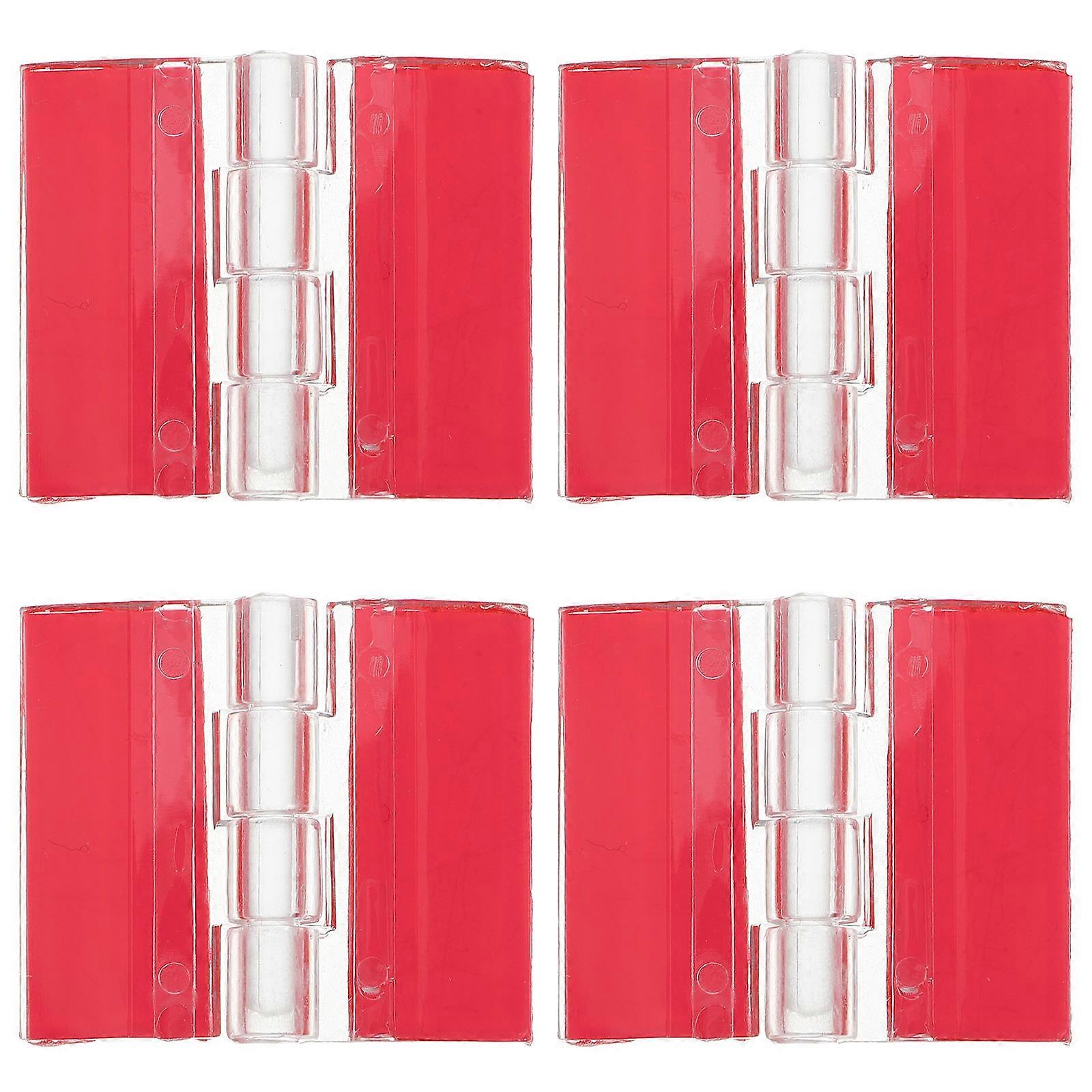 4Pcs Acrylic Self-adhesive Hinges Replacement Multi-functional Flexible Hinges for Cabinet Box