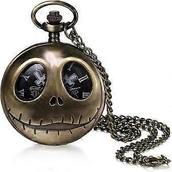 Roman Numerals Pocket Watch with Quartz Movement and Sweater Chain for Men Women
