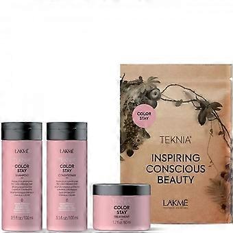 Lakme Teknia Color Stay Travel Pack: Szampon 100 ml, Odżywka 100 ml, Kuracja 50 ml