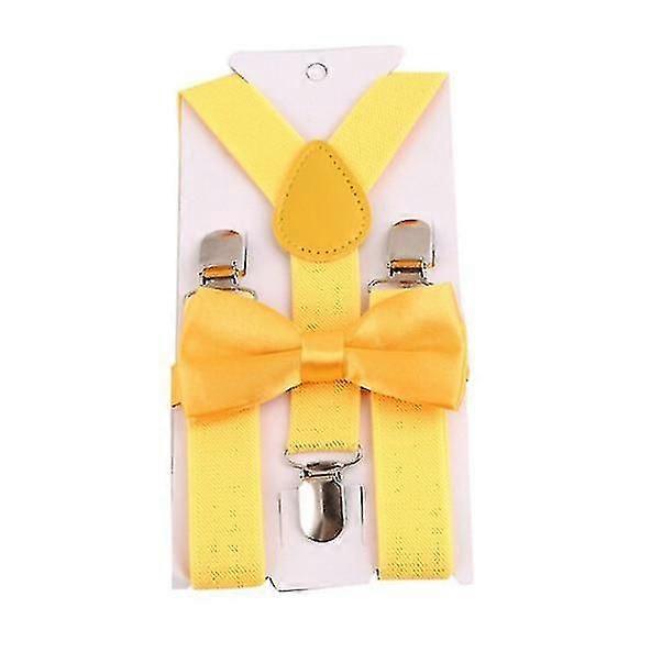 Suspensórios crianças ajustáveis com bowtie
