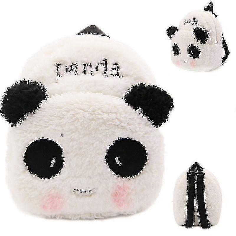 (panda White)white Panda Cute Children's Plush Backpack