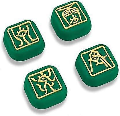 Switch Thumb Grips, Switch OLED Button Caps, Switch Thumb Grip Caps - 4 Förpackningar (Grön)