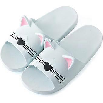 Dww-Blanc Pantoufles Maison pour Enfants et Adultes Garon Fille Tongs Chaussons d't Chaussures de Bain Femmes Hommes Sandales de Piscine Plage 40-41EU