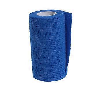 Elastisk bandagebånd til kæledyr, ikke-vævet, selvklæbende, sports-, ankel-, knæ-, finger-, albue-støtte, 10 cm x 4,6 m, nem at bruge, blå