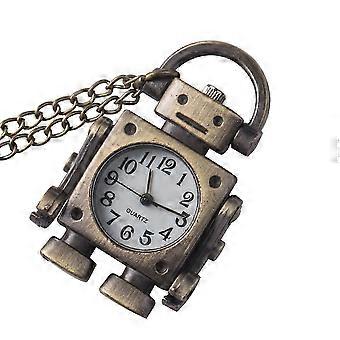 Vintage robot vorm zakhorloge ketting hals ketting verjaardag festival cadeau