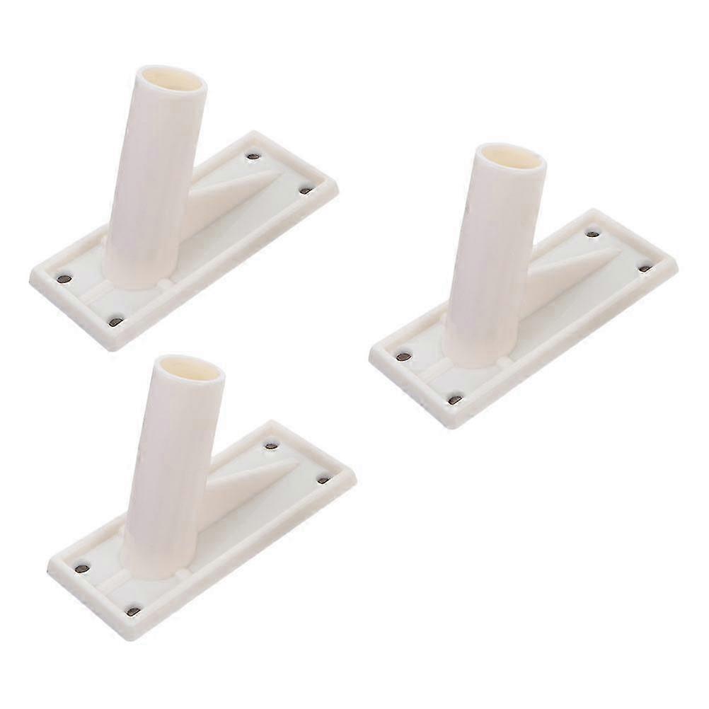Self-Adhesive Flag Pole Bracket compatible with Holding Use 18Pcs White Plastic