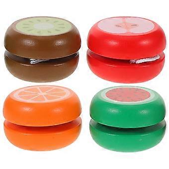 4 stuks houten jojo: jojo's voor kinderen - Beginners responsieve touwbal - Leuke feestgunst - Prijzen voor kleuteronderwijs en kermisattracties