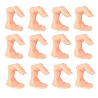 20pcs Pratique Faux Doigt Manucures Formation Moule Doigt Manucure Pratique Doigt Moule pour Débutant (10 Pièces Moule Doigt avec Bouts d’ongles 10 Pièces F