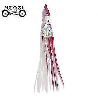 12cm Fishing Lure Simulated Bright Color Good Toughness Vivid Eyes Stretchy Fish Attraction Universal Luminous Sea Fishing Soft Octopus Squid Skirt 26