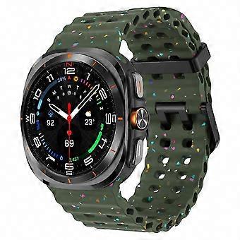 Dual Buckle & Colorful Dots Silicone Watch Band Compatible with Galaxy Watch Ultra 47mm