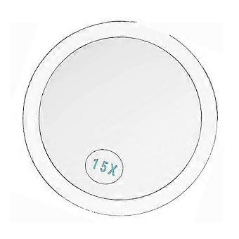 15x magnifying makeup mirror with suction cups glass mirror