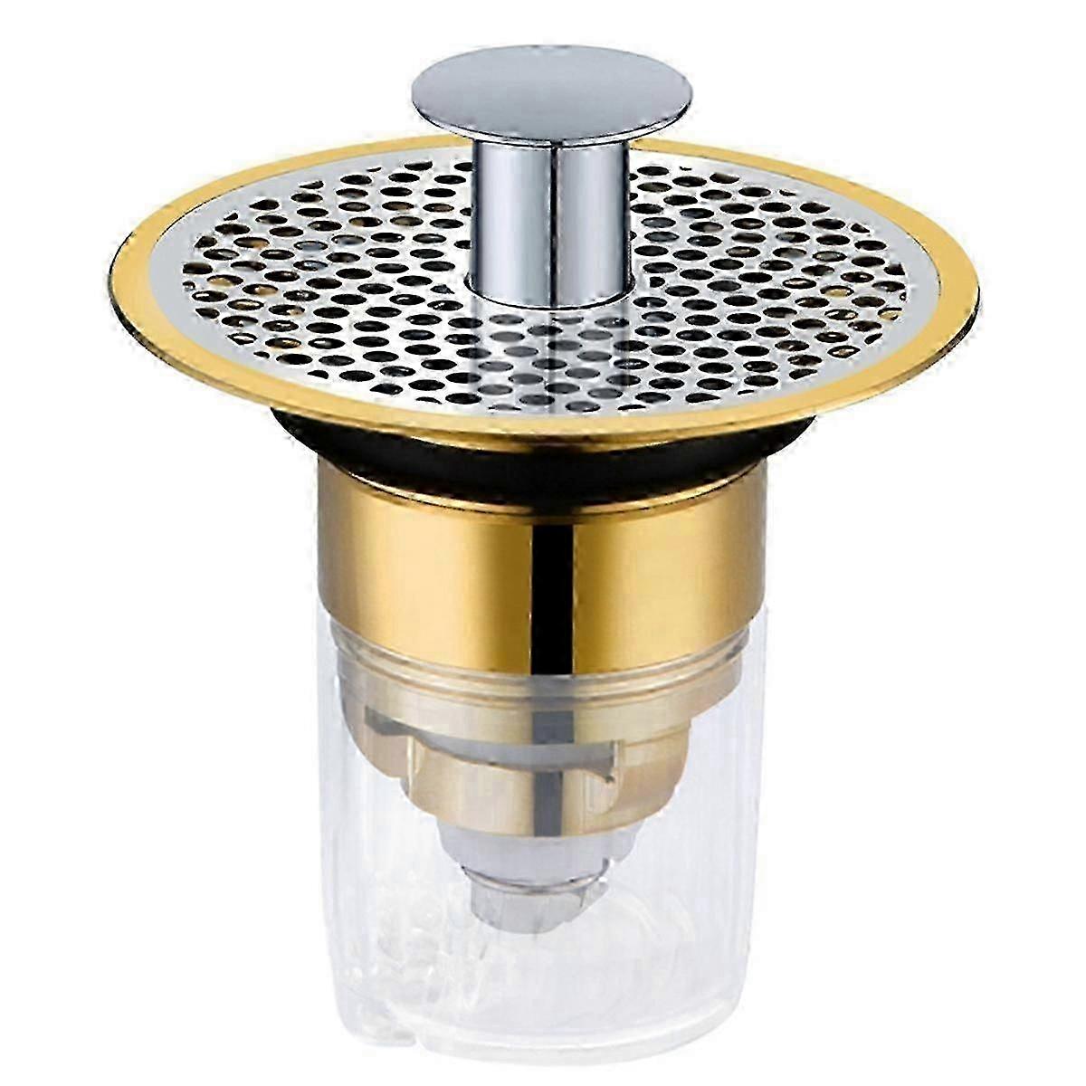 Floor drain filter for sink with anti-blocking core
