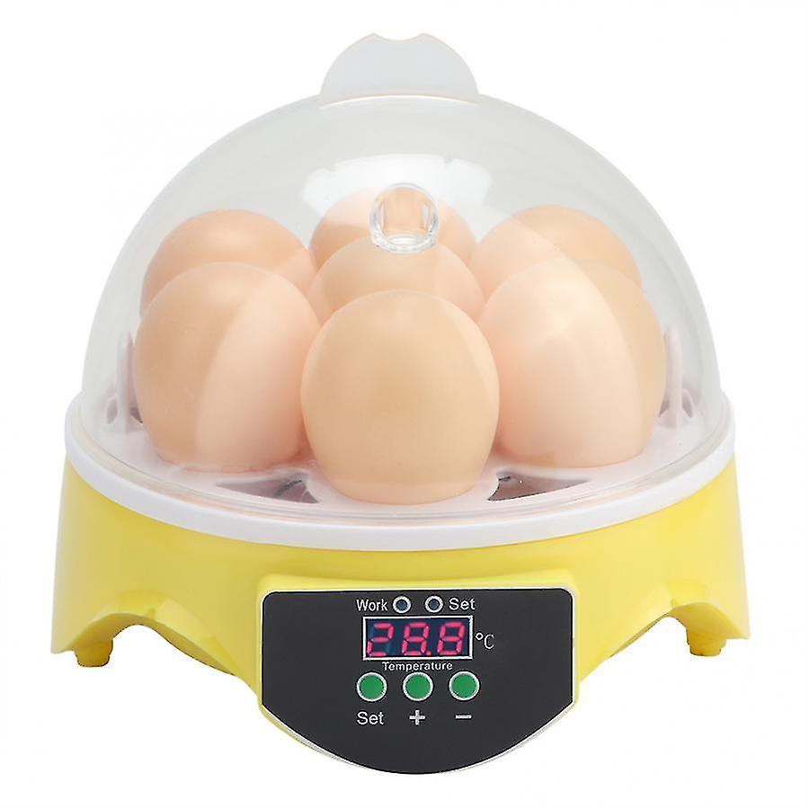 Mini Digital 7 Ägg Inkubator Automatisk Temperatur Brooder Chicken Duck Bird Ägg Hatcher 110 220v Gård Fjäderfä Kläckeri Maskin