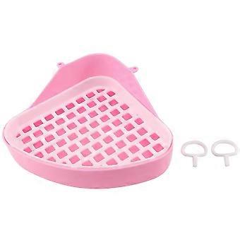 Rabbit Toilet Litter Tray,Small Animal Toilet Potty, Pet Litter Trays for Rabbit, (Pink) zoog