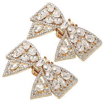 1 Paio Bowknot Shoe Clips Fibbie Rimovibili Scarpe Strass Scarpe Charms Scarpe Accessori