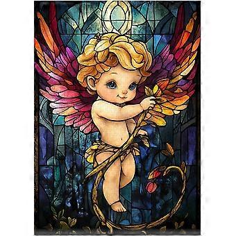 Stained Glass Cute Cupido Jigsaw Puzzle SQZ907