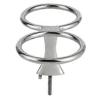 Porte-gobelet à double anneau en acier inoxydable 316 pour les aventures de camping en camping-car