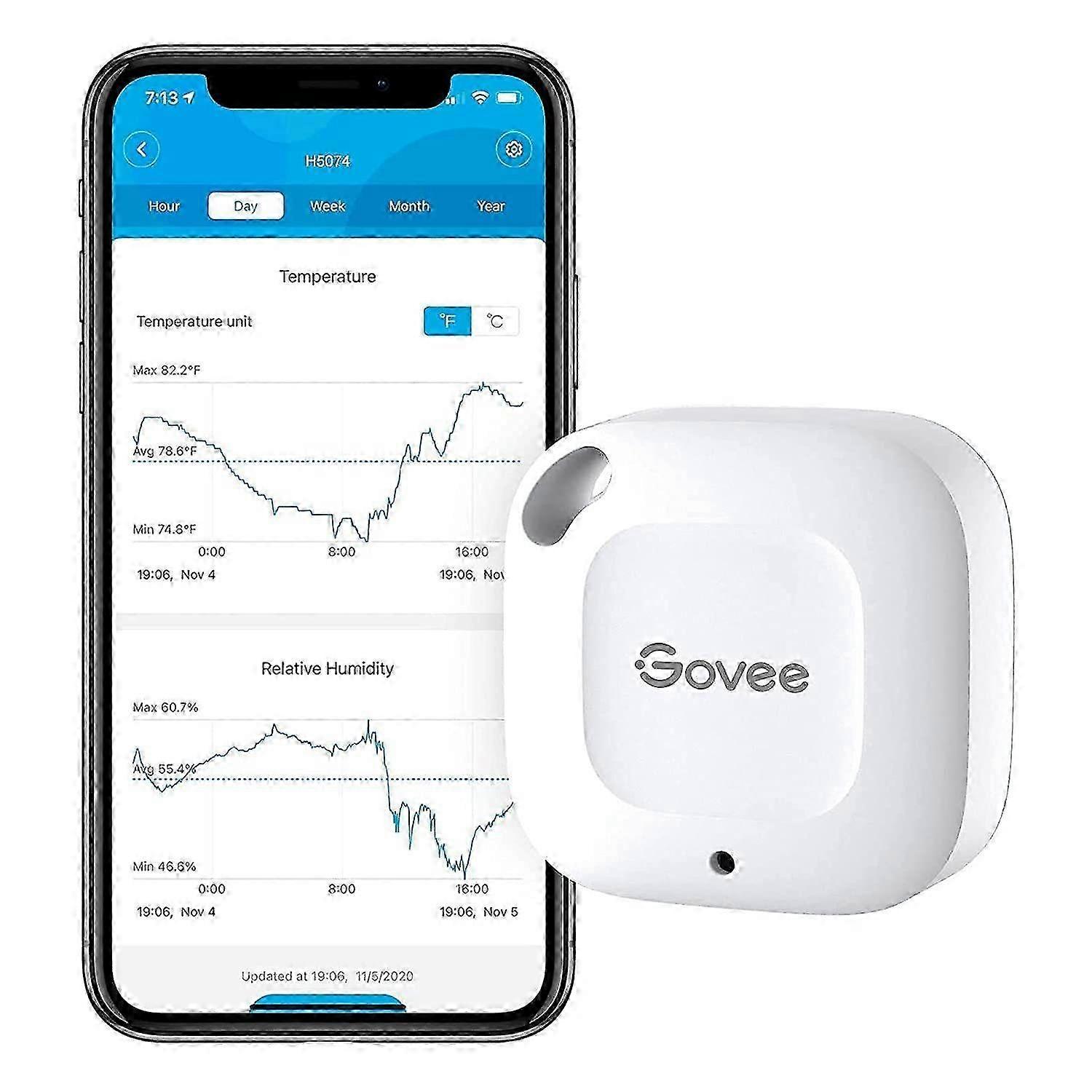 Bluetooth Hygrometer Thermometer, Wireless Thermometer, Mini Humidity Sensor with Notifica