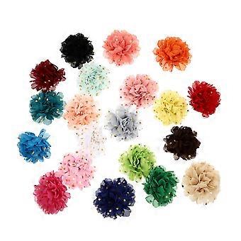 Flower Pet Collar Flowers for Decoration 20Pcs Chiffon Collar Accessories