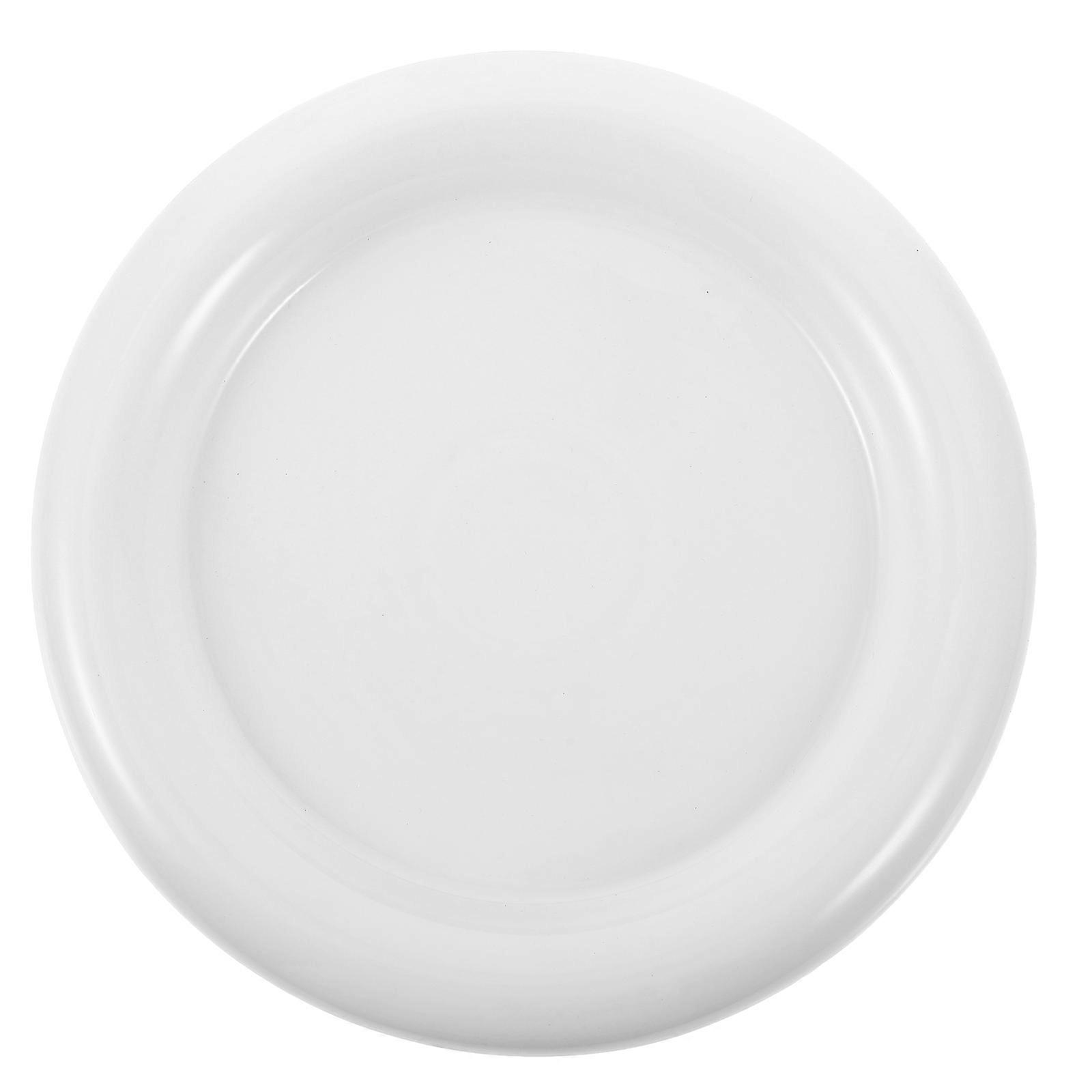 Ceramic Fruit Plate for Holding Appetizer 4Pcs White Serving Tray Set