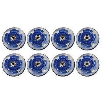 8Pack in-Line Skate Wheels Self-Powered LED Light Replacement Roller Skate Wheels compatible with Scooters City Park Skating 70mm