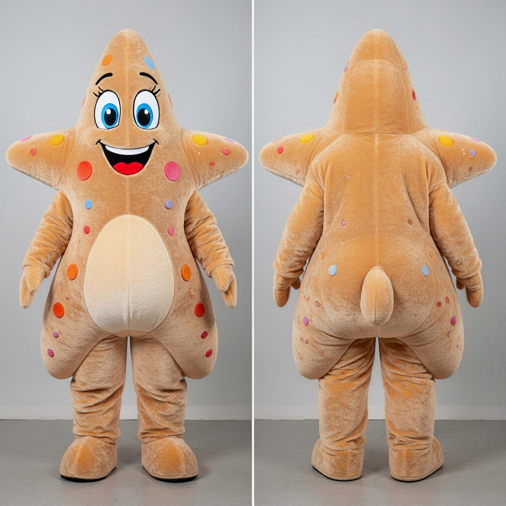 MASTICOT Tan Padded Spiky Starfish Mascot