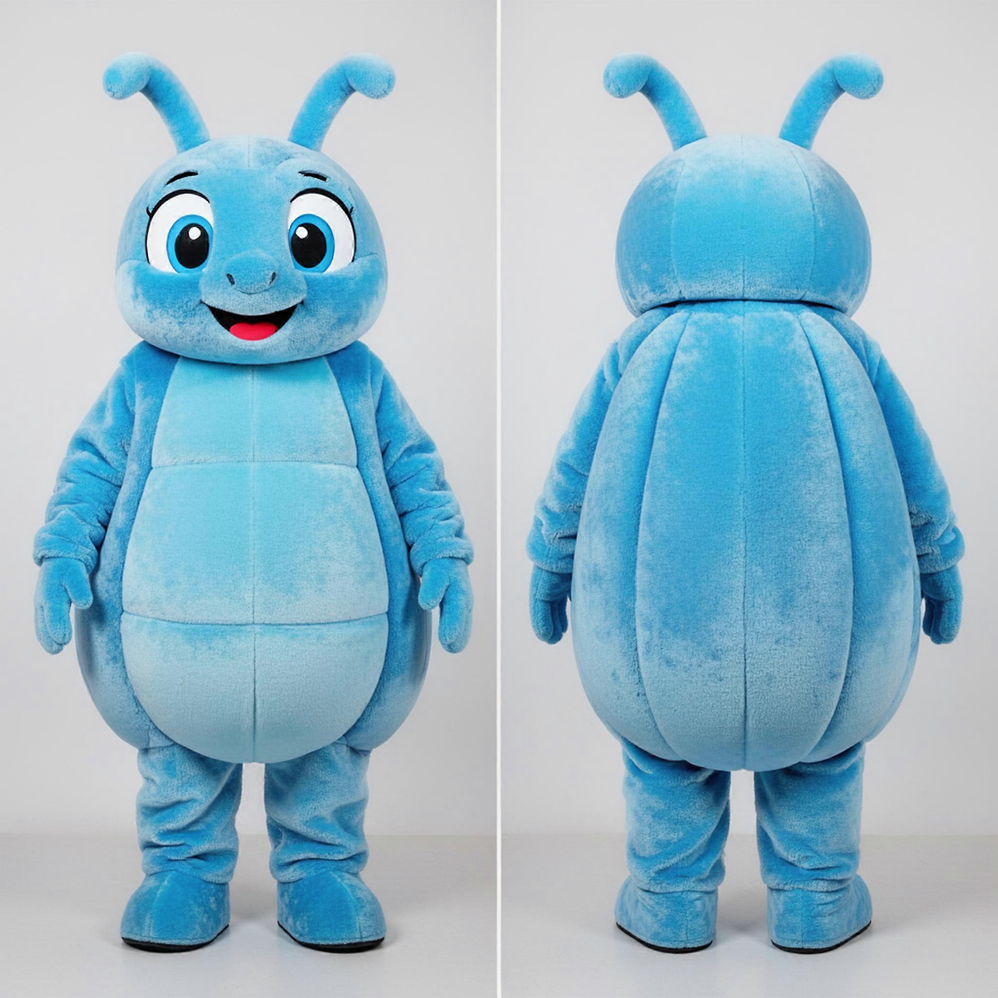 MASTICOT Sky Blue Velvety Beet Mascot