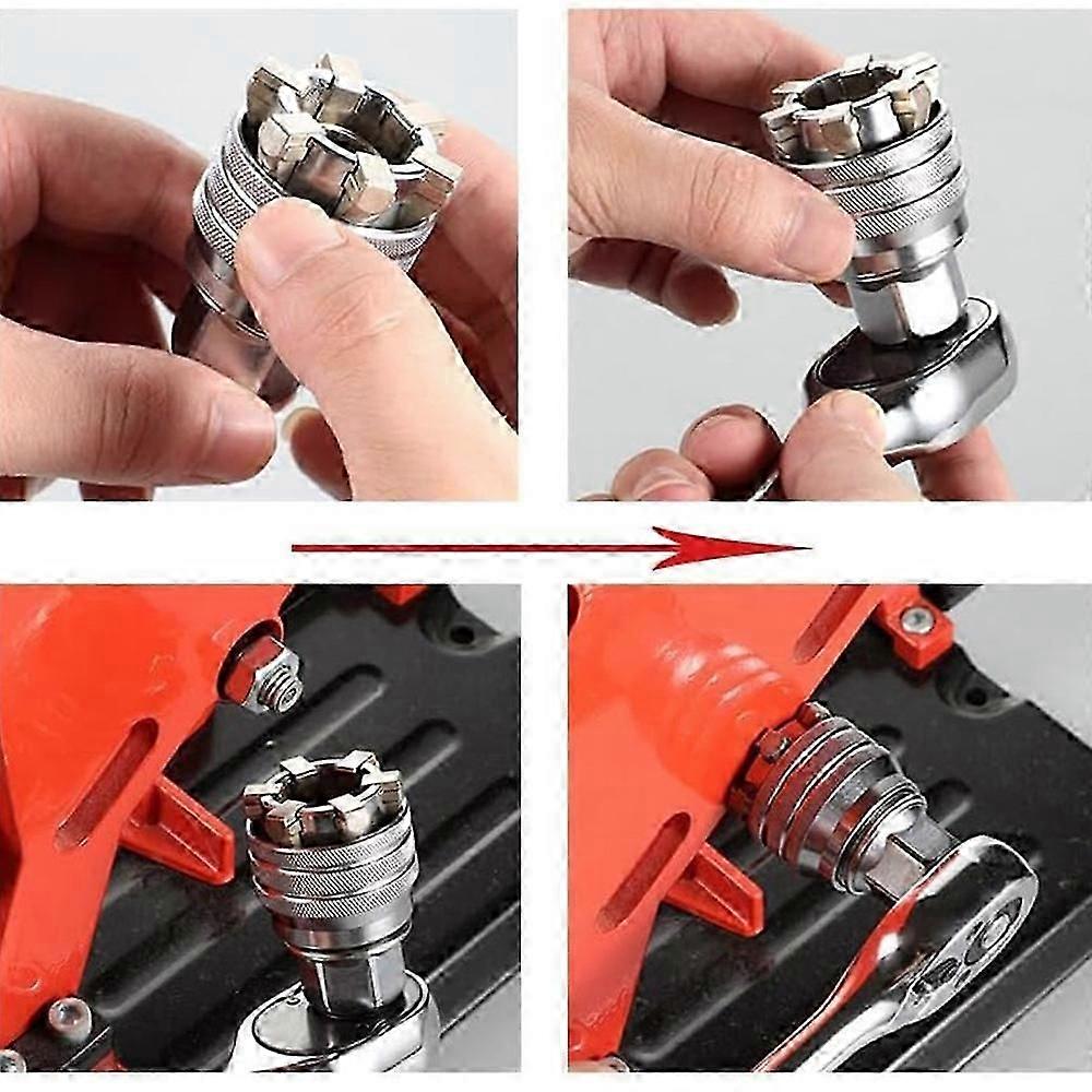 Multi-Function Universal Socket Wrench Tool Universal Maintenance Tool, Adjustable Universal Socket Wrench Universal Socket Tool