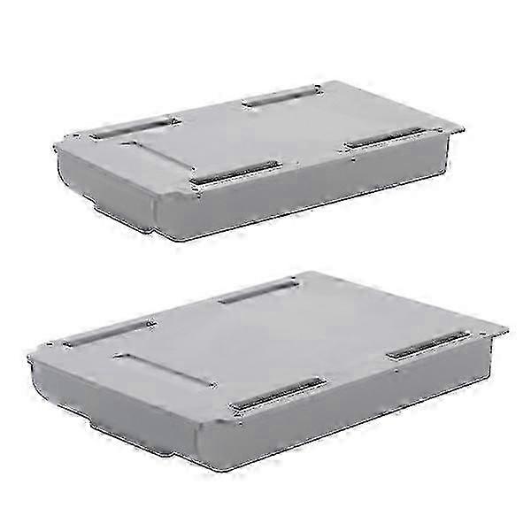 2pcs Plastic Under Table Drawer Self-adhesive Desk Drawer Desk Pull-out Drawer