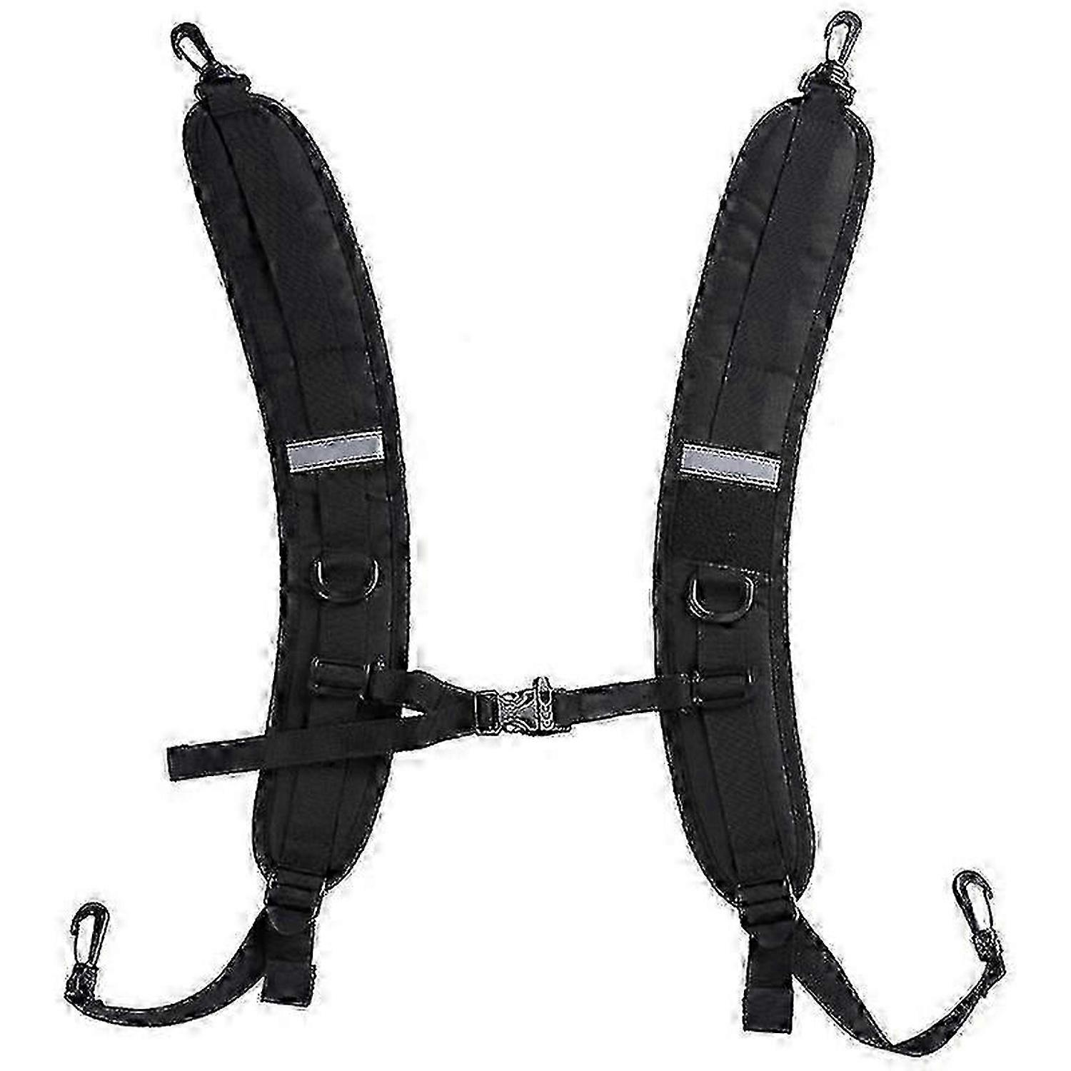 Shoulder support straps compatible with dry bag - adjustable padding (1pc, black)