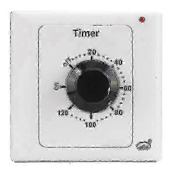 120 Min Timer Switch, AC 220V 15A Intelligent Mechanical Countdown Timer Socket Time Switch 86 Panel