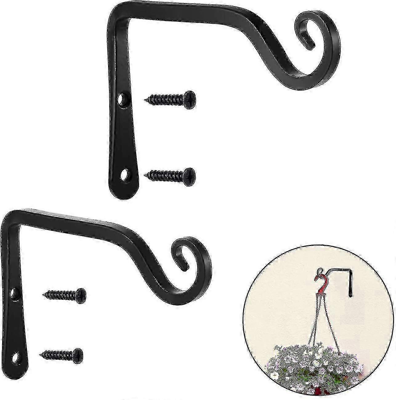Sturdy 2-Pack Forged Iron Hanging Hook Set