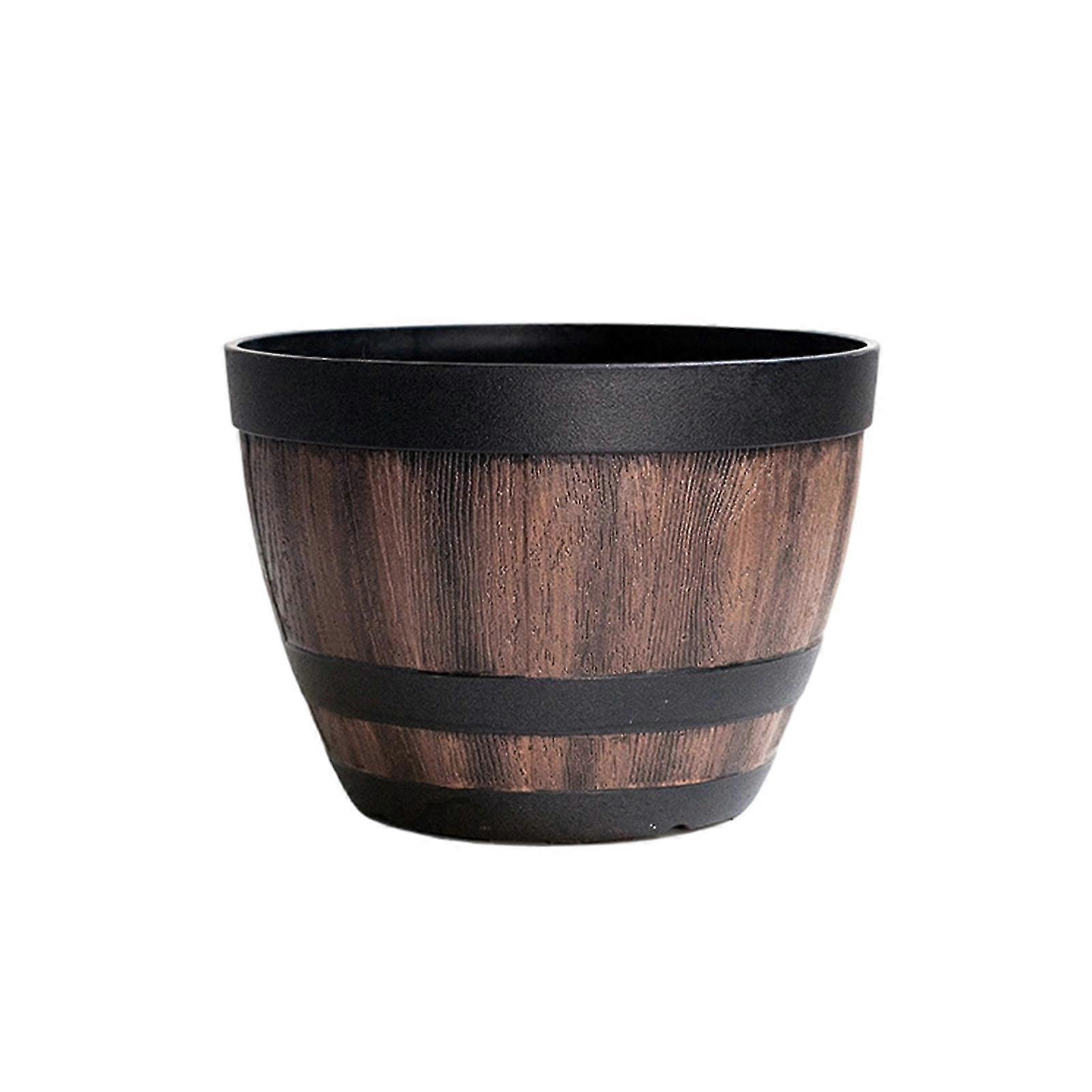 Drainage Barrel Planter Rustic Finish