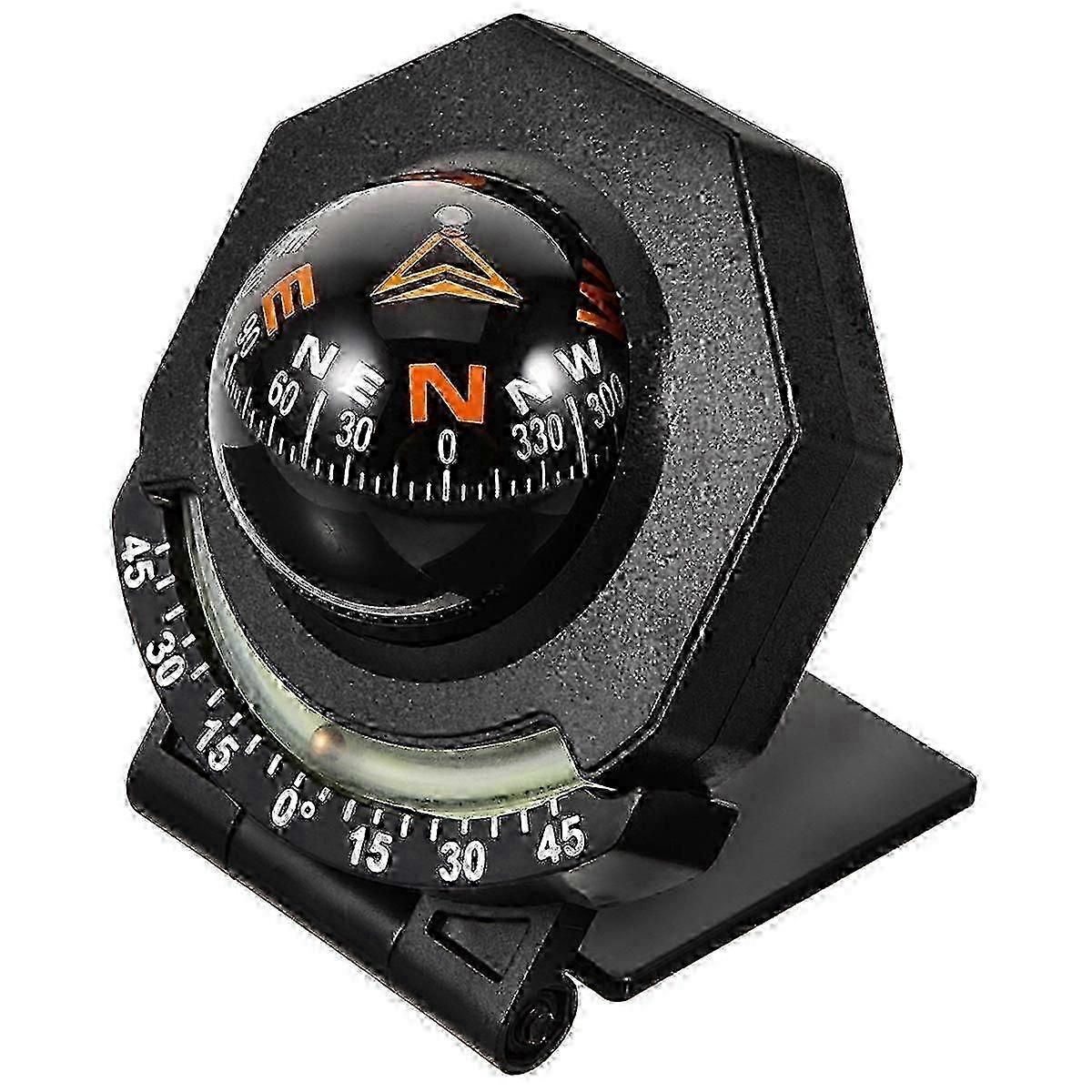 Dual-Function Spherical Car Compass And Thermometer