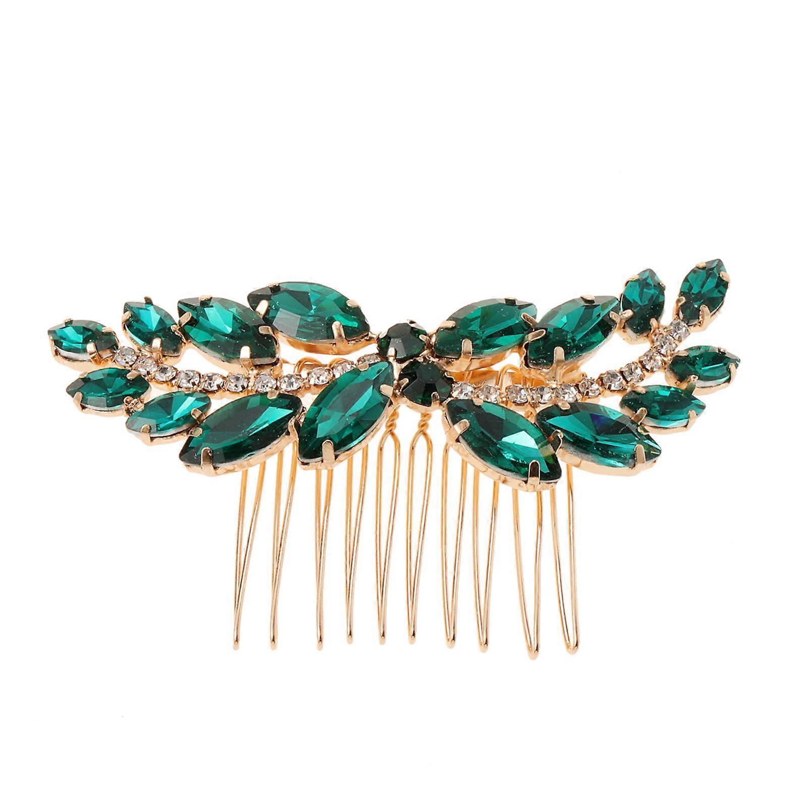 Rhinestone-Studded Alloy Comb