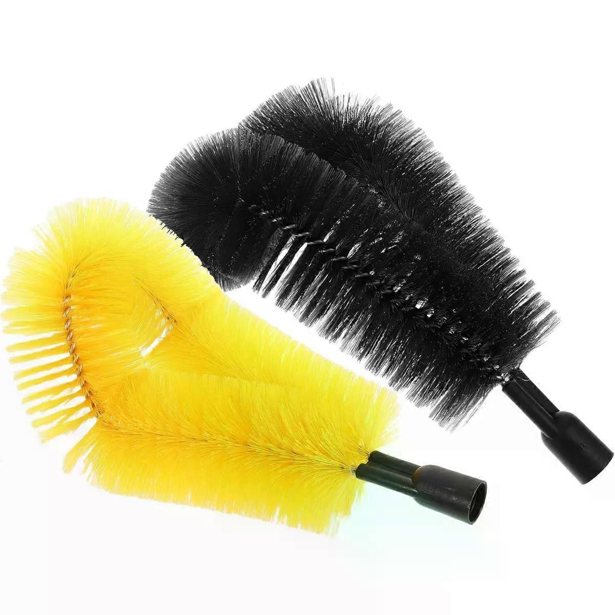 2pcs Gutter Cleaning Brush Replacement Head with Threaded Fit