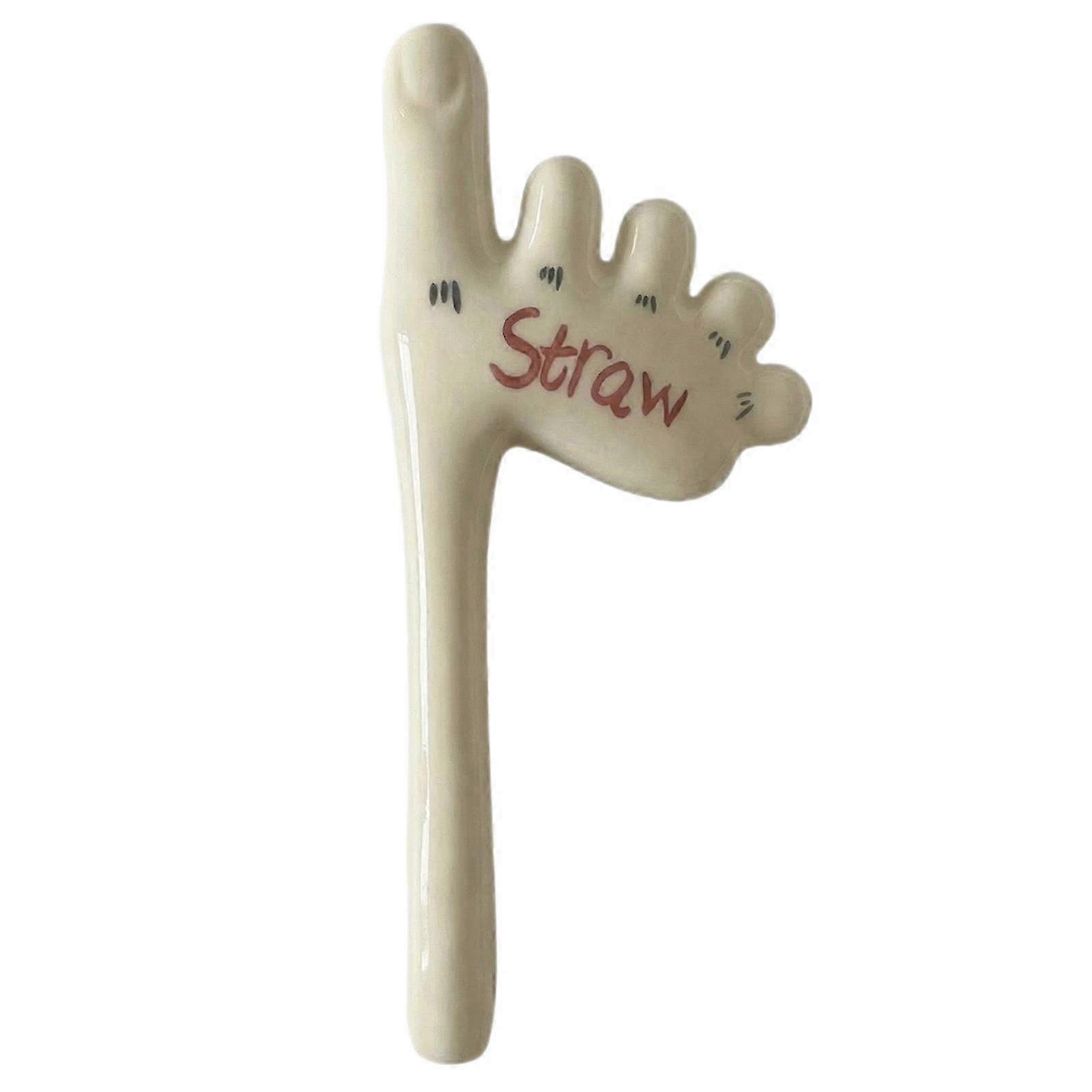 Ceramic Foot Straw Handmade Reusable