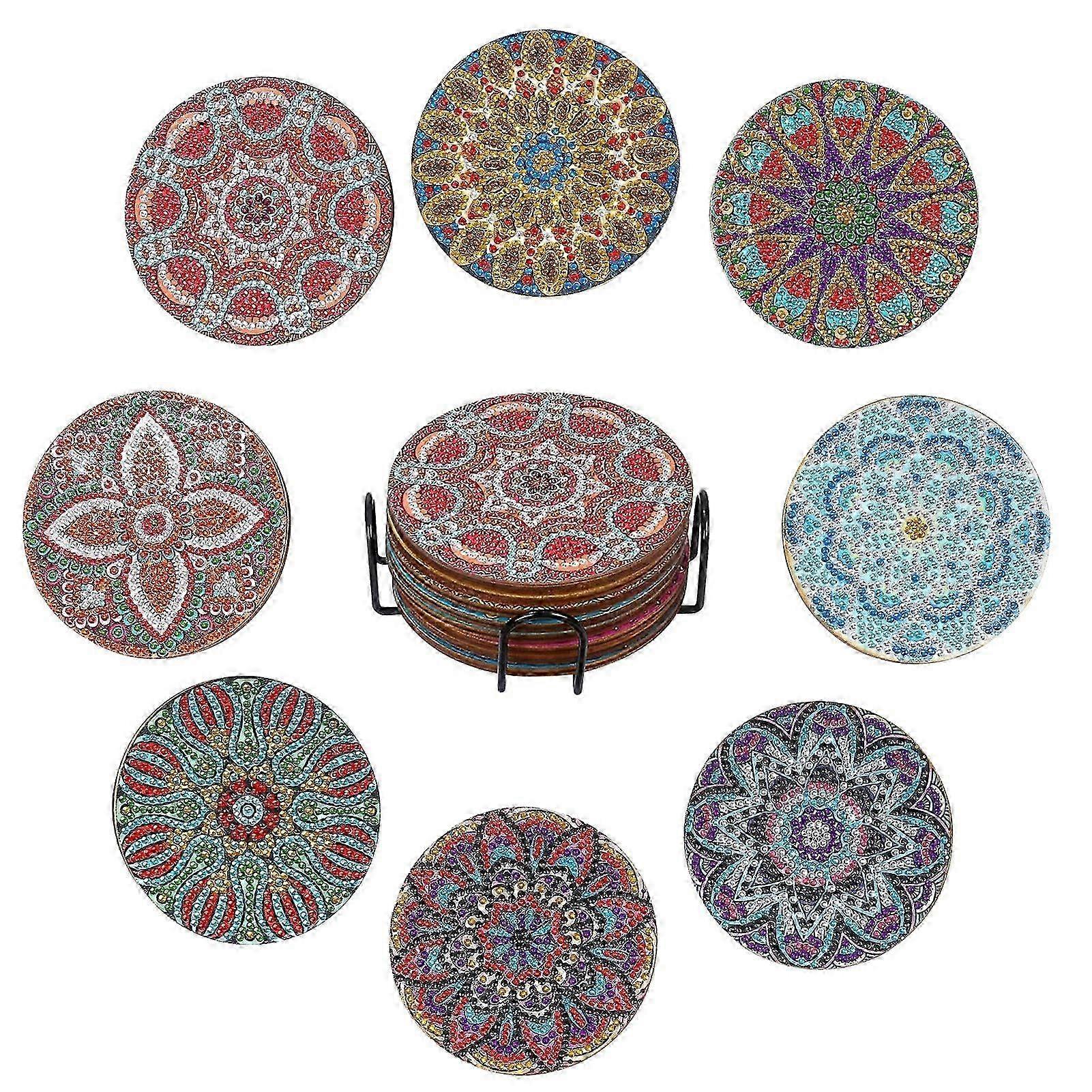 Wooden Diamond Art Coasters Set