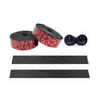 R10 2Pcs Road Bike Anti-Slip Handlebar Tapes EVA Bicycle Handle Strap with Bar Plugs Red