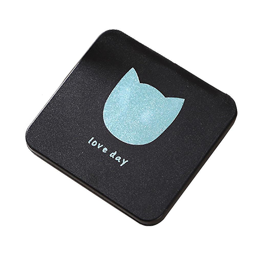 Compact Travel Makeup Magnifying Mirror Small Portable Folding Mirror With Handheld And Easy To Carry Black