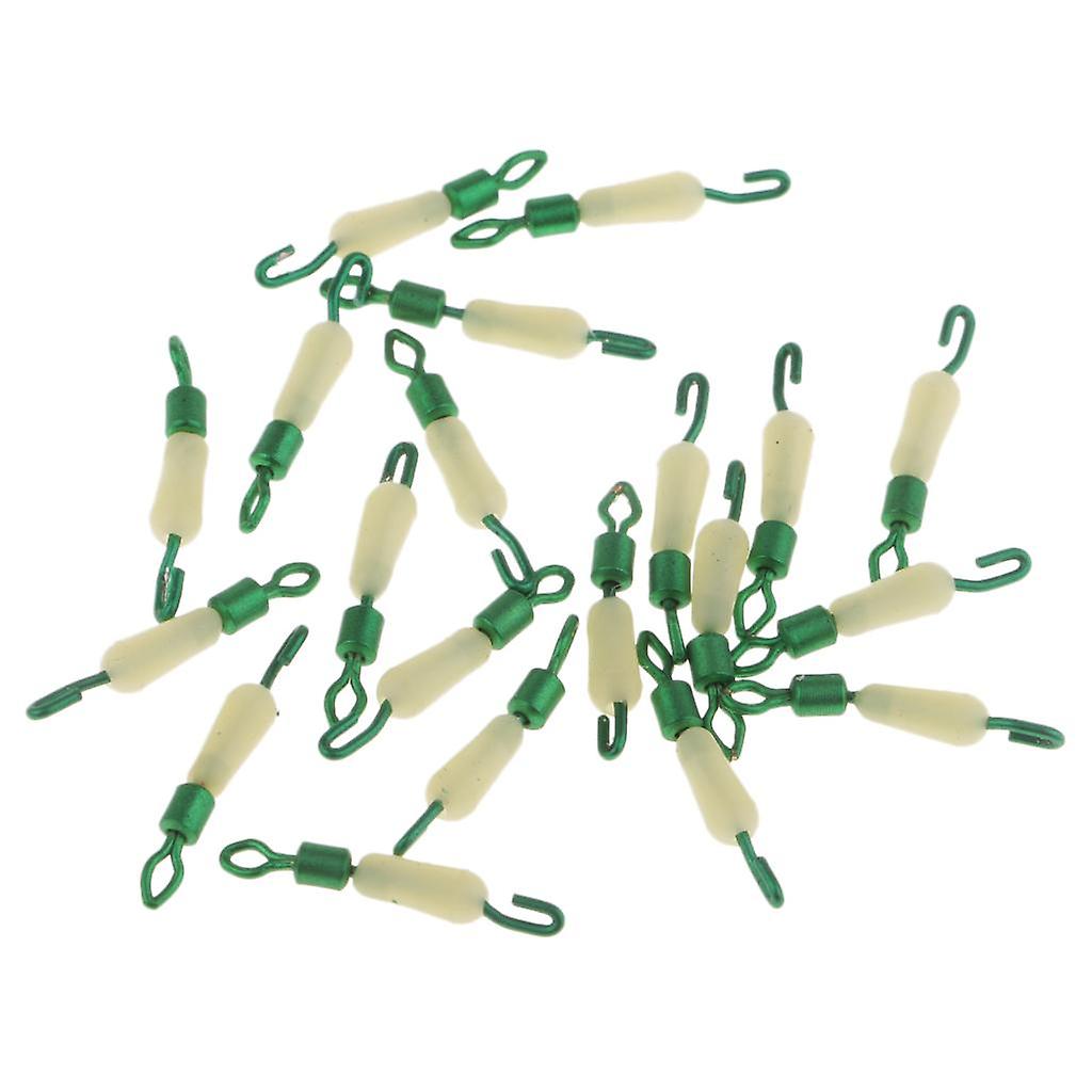 20pcs Fishing Sub-line Link Connectors Quick Change Rolling Swivels Clips M