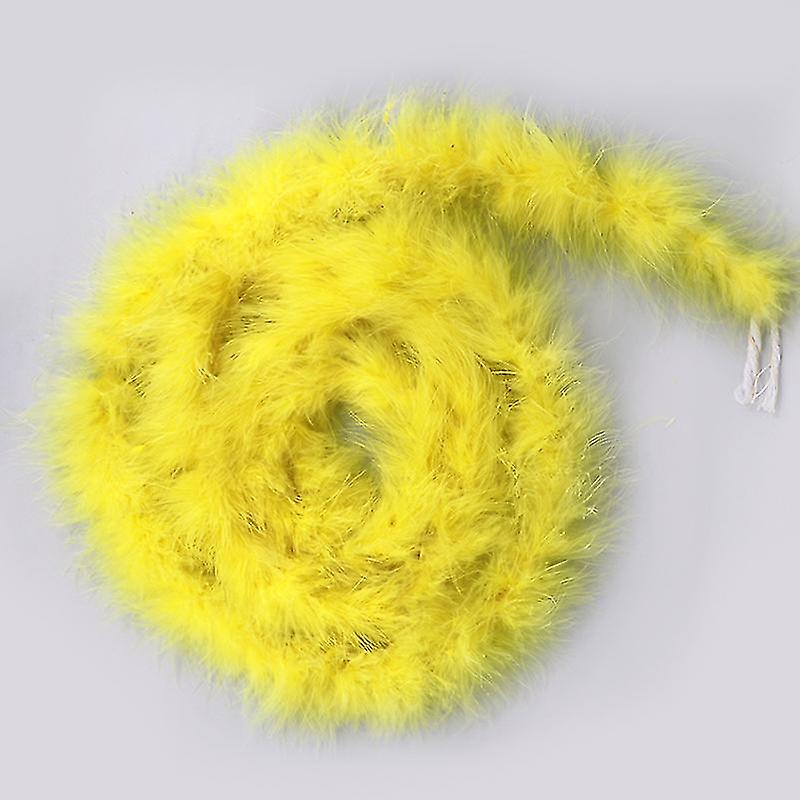 Fluffy Feather Boa Craft Decoration 2m Long - Yellow