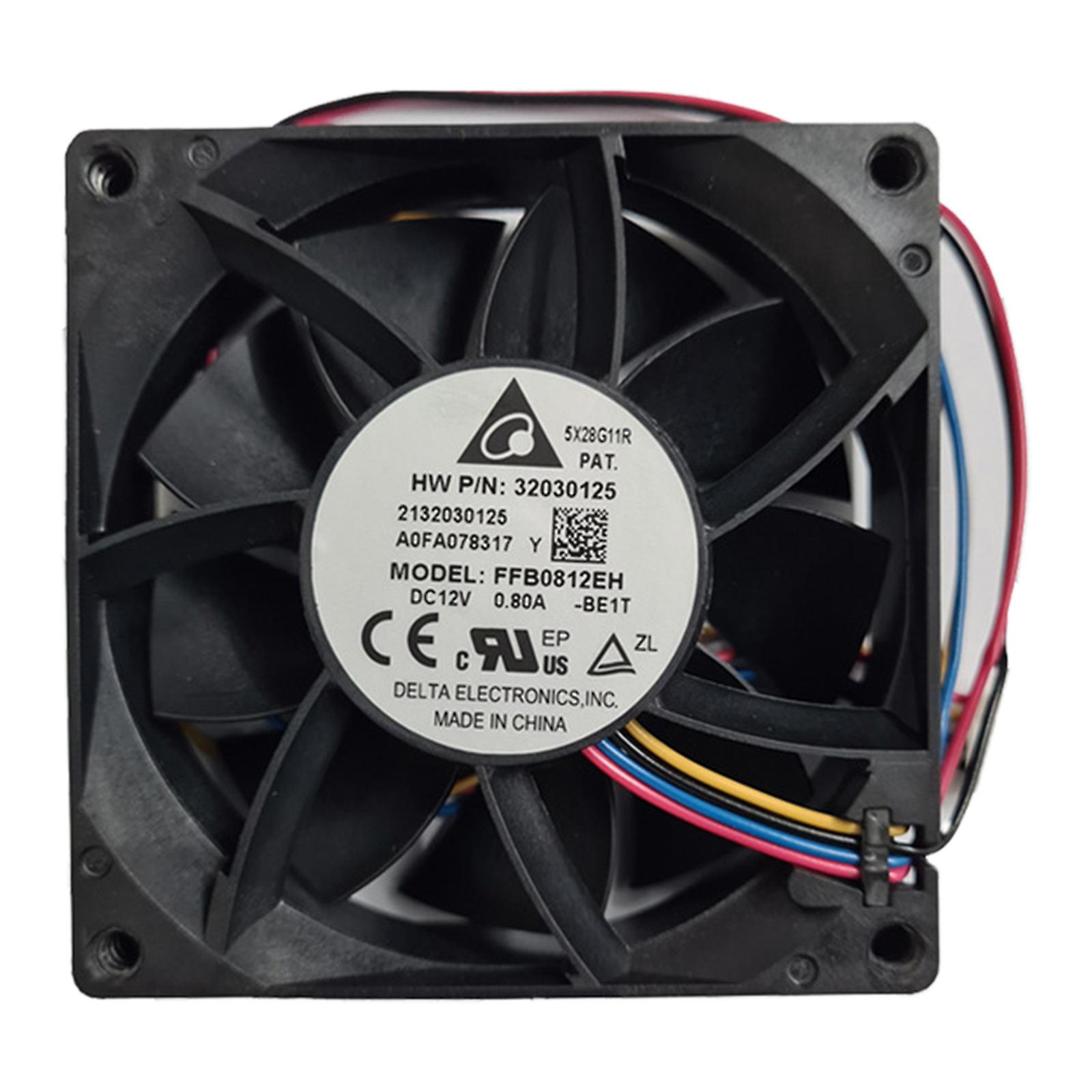 FFB0812EH 8cm Fan 12V 0.8A 4 Lines 4pin High Speed Server Power Cooling Fan