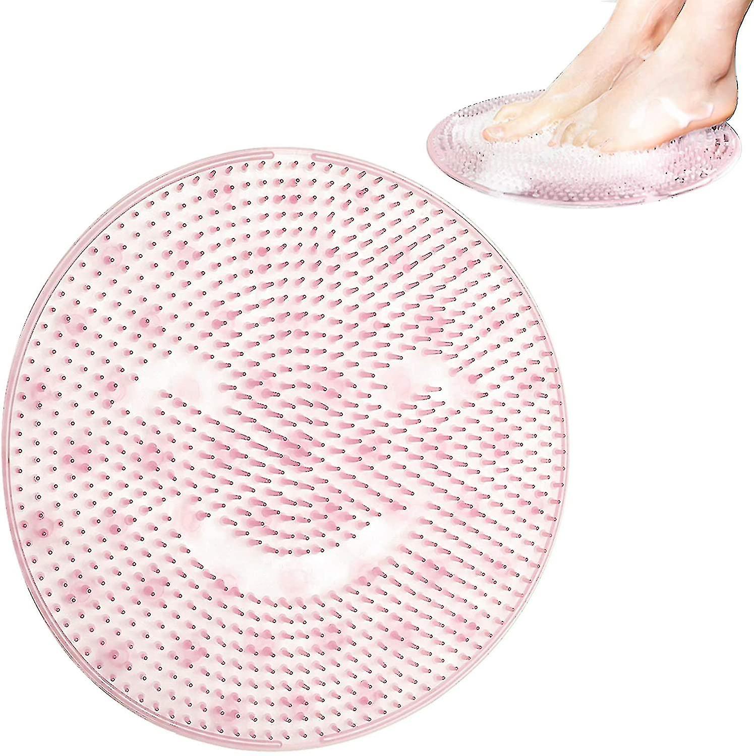 ناعمة فرشاة تنظيف القدم رسول ، سبا القدم ، حمام ، دش ، دوران القدم القدم آلام القدم منظف تنظيف الغسيل وسادة (الوردي)