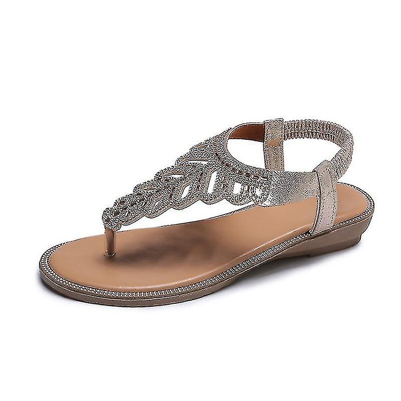Women Sandals Thongs Rhinestone Shoes Elegant Party Shoes