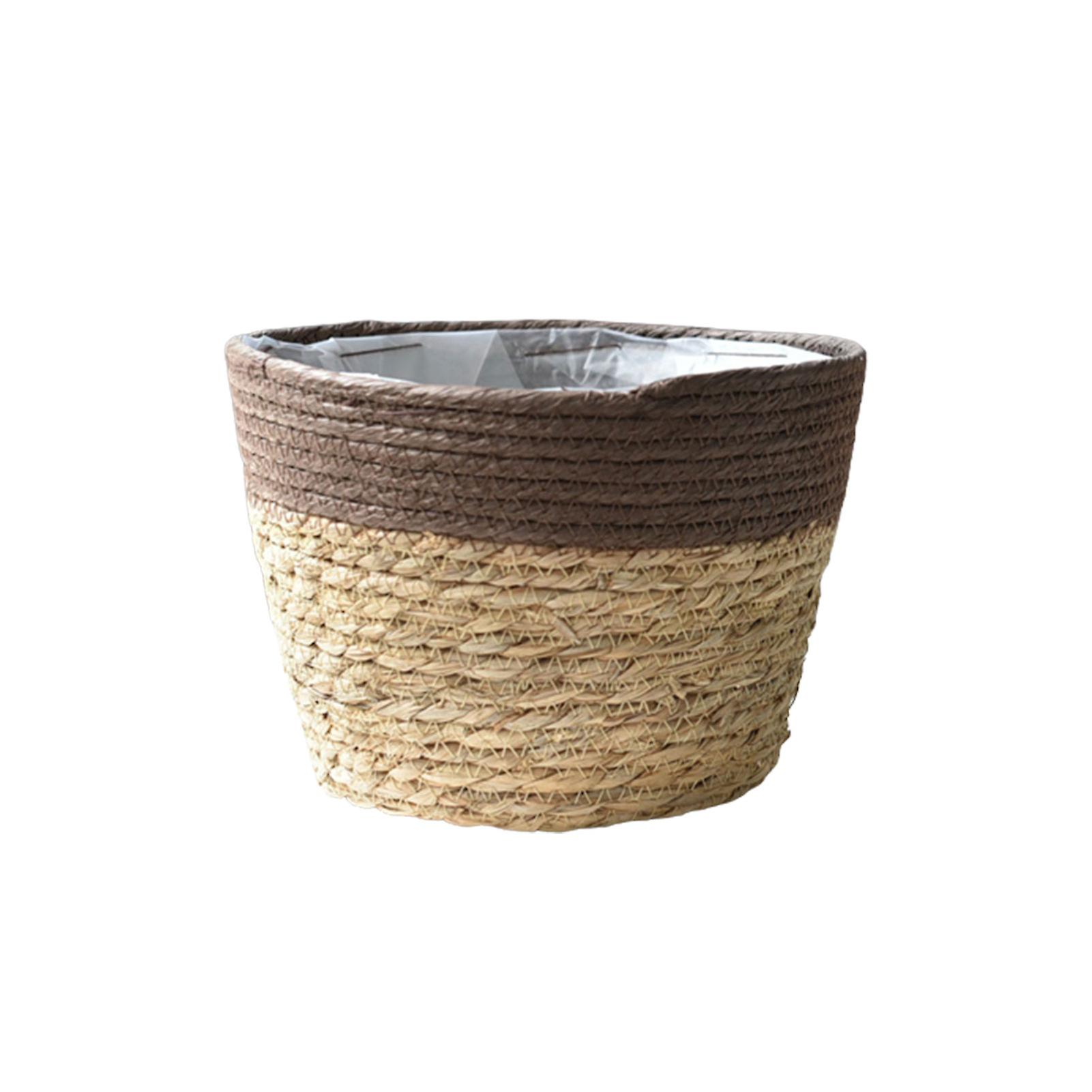 Rustik Retro Vävd Korg Planter Miljövänlig Lätt Kreativ För Blomsterälskare Vän Familj